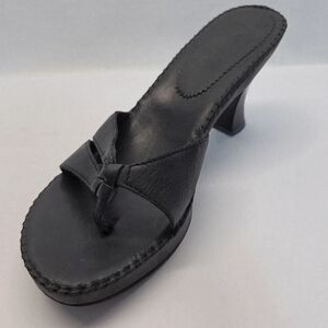 MIA Women's Black Leather Sandals